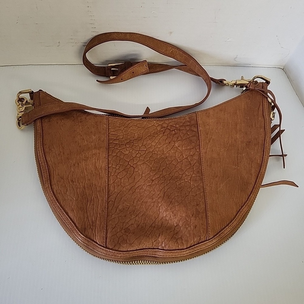 Botkier‎ Taupe Leather Medium Fringe Shoulder Bag Purse - Picture 6 of 10